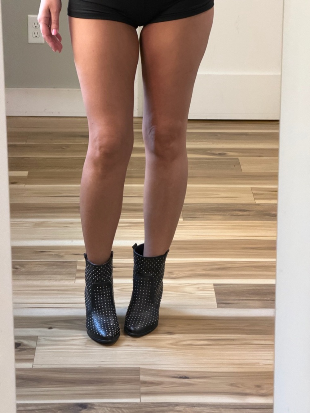 Rebecca Minkoff Black Studded Ankle Boots